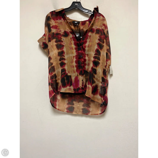Top Short Sleeve By Dkny In Multi-colored, Size: S