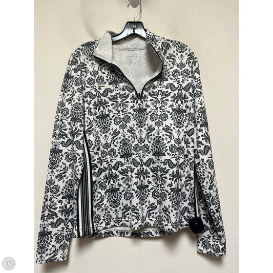 Athletic Jacket By Athleta In Black & White, Size: L