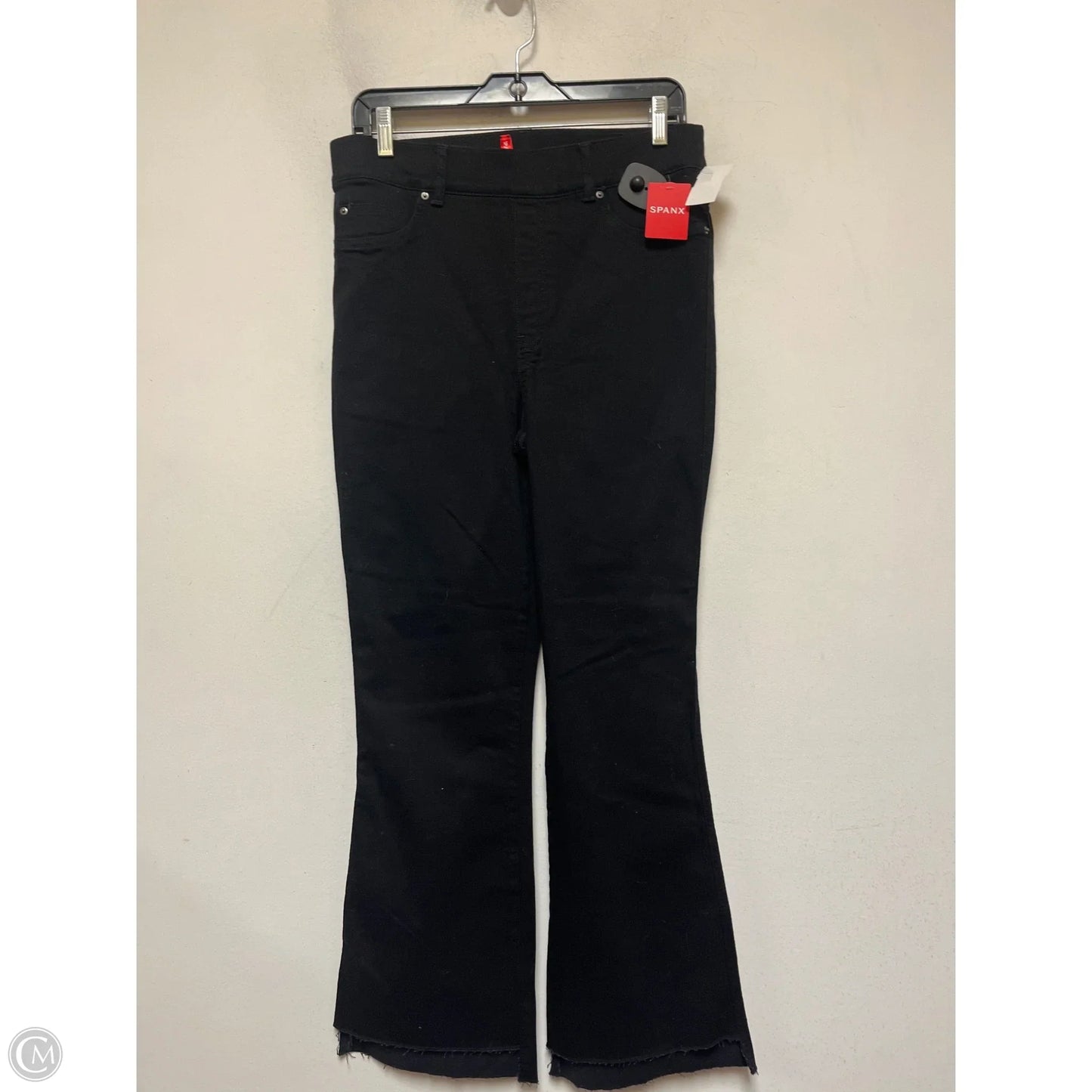 Jeans Flared By Spanx In Black Denim, Size: L