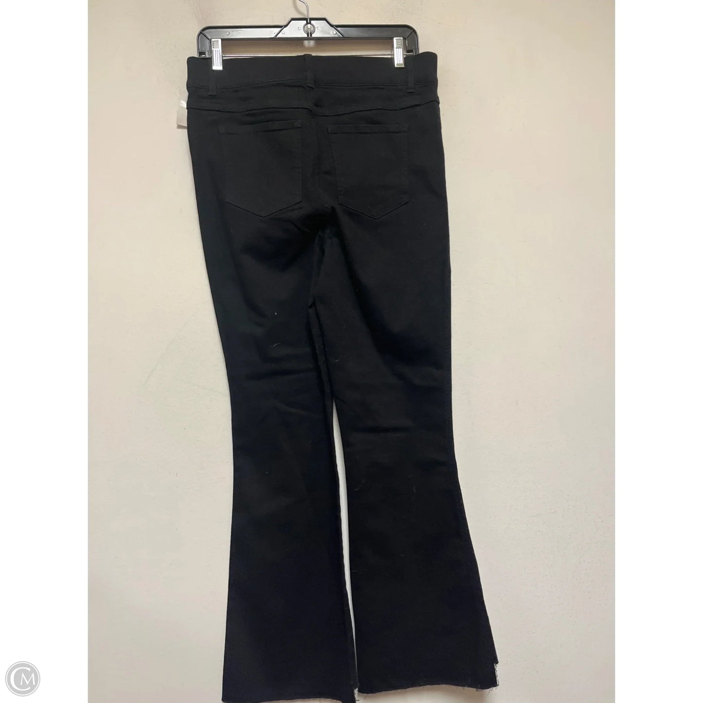 Jeans Flared By Spanx In Black Denim, Size: L