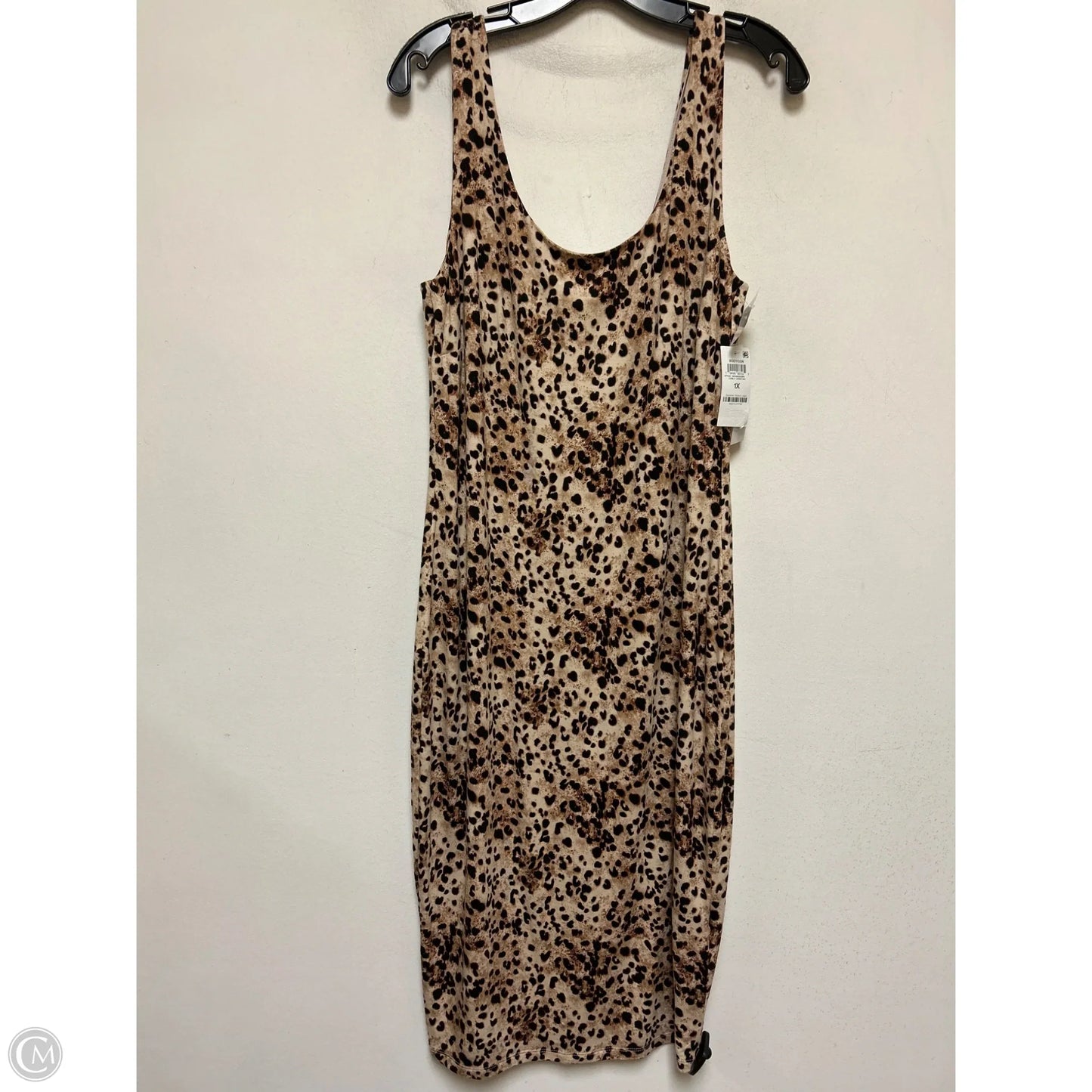 Dress Casual Midi By Bar Iii In Animal Print, Size: 1x