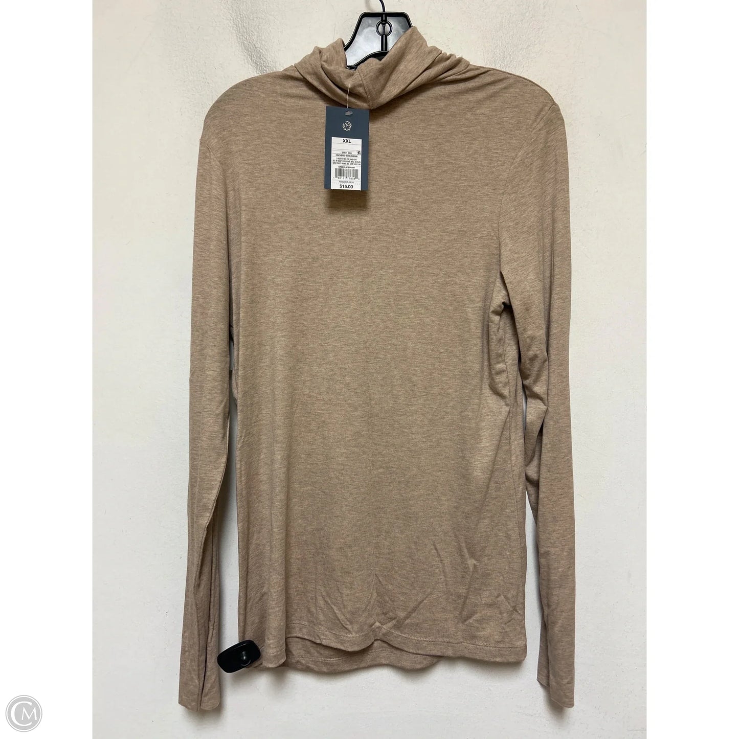 Top Long Sleeve Basic By Universal Thread In Tan, Size: Xxl