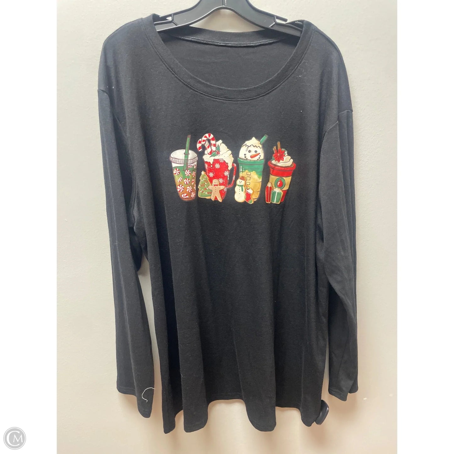 Top Long Sleeve Basic By Clothes Mentor In Black, Size: 3x