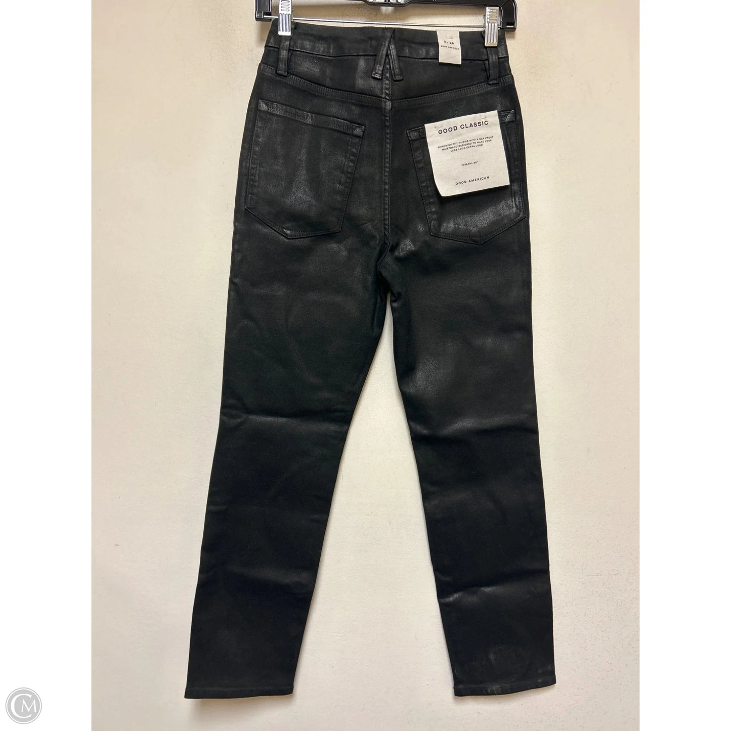 Jeans Straight By Good American In Black, Size: 2