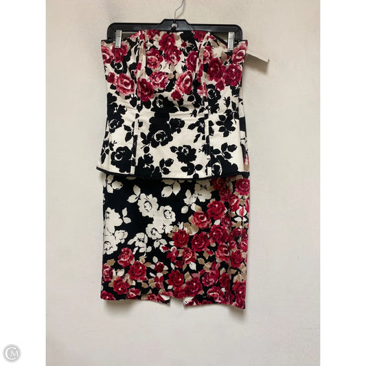 Skirt Set 2pc By White House Black Market In Floral Print, Size: 0