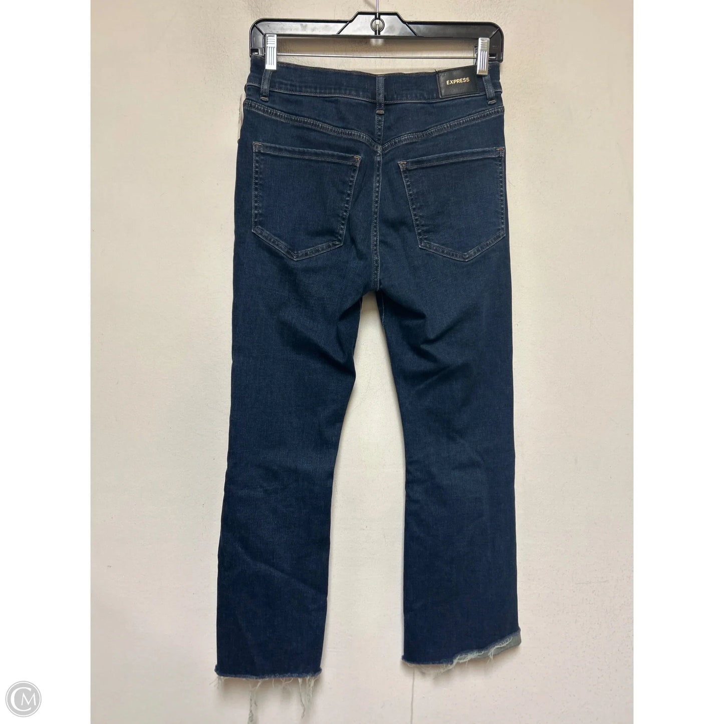 Jeans Cropped By Express In Blue Denim, Size: 6