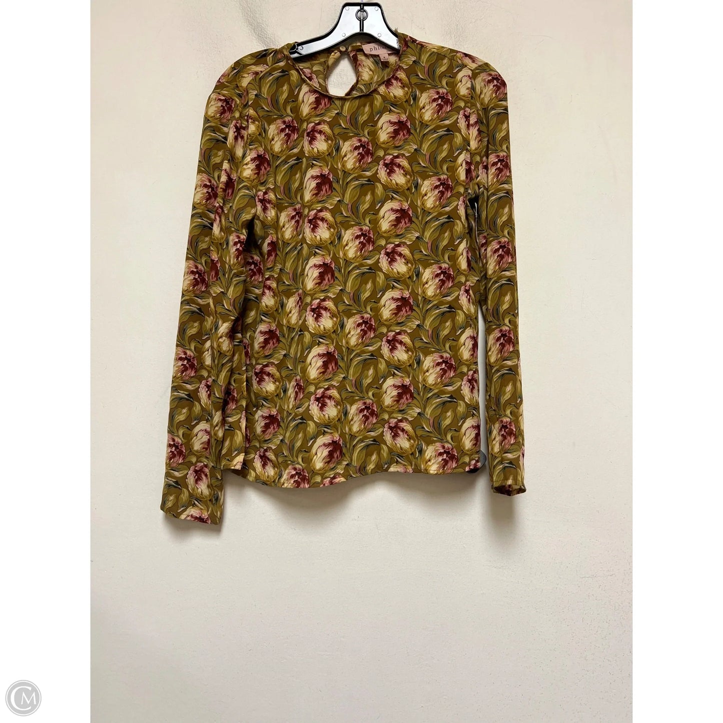 Top Long Sleeve By Philosophy In Floral Print, Size: S