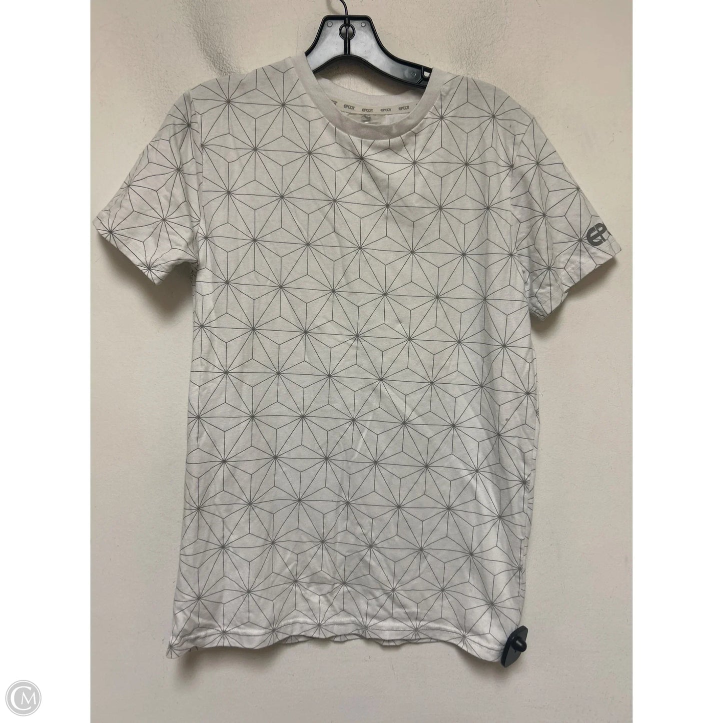 Top Short Sleeve Basic By Disney Store In Silver & White, Size: S