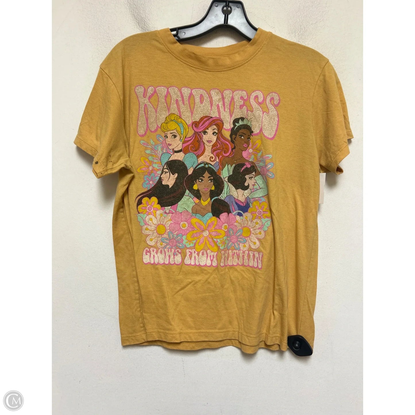 Top Short Sleeve Basic By Disney Store In Yellow, Size: S