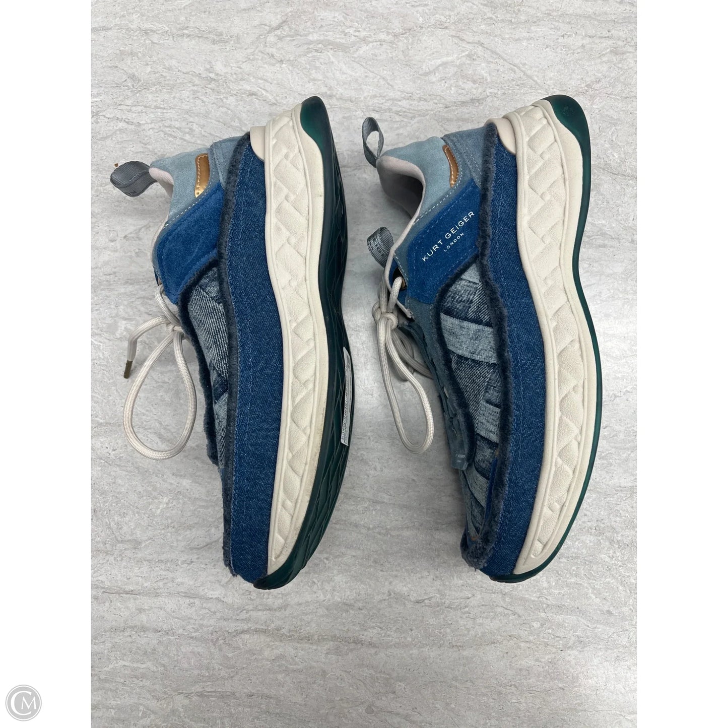 Shoes Designer By Kurt Geiger In Blue Denim, Size: 10