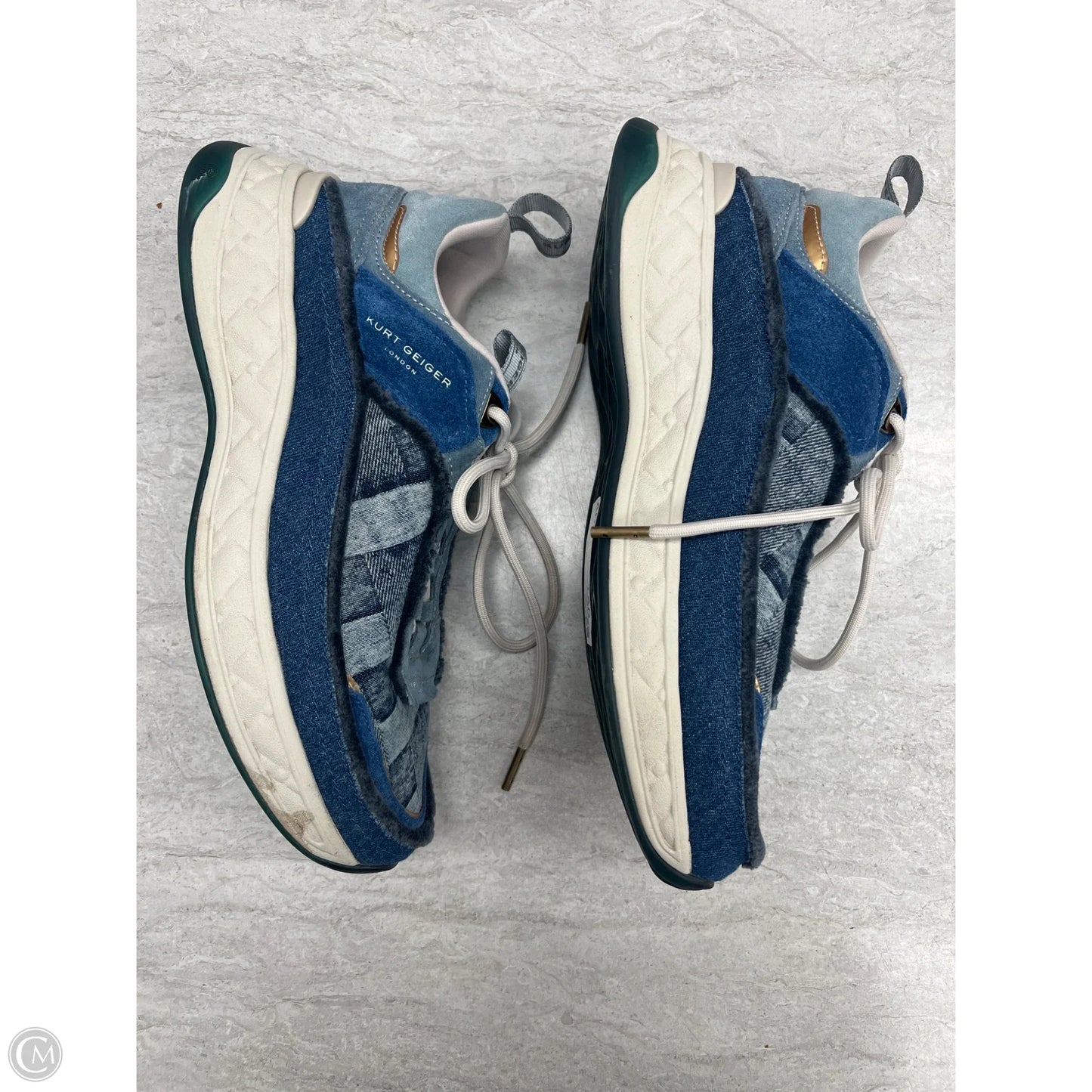 Shoes Designer By Kurt Geiger In Blue Denim, Size: 10