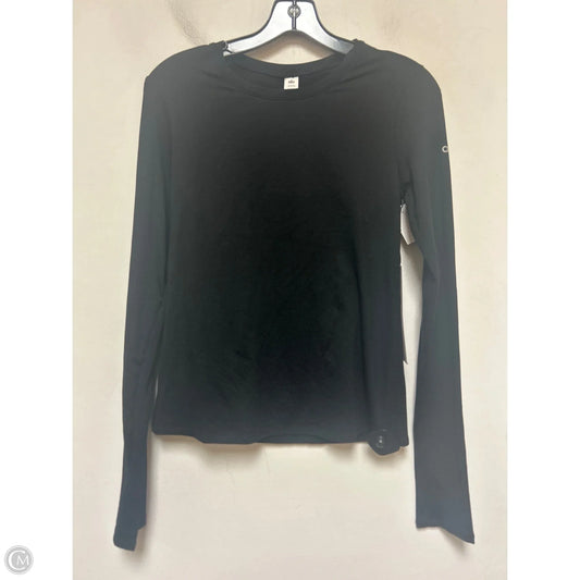 Athletic Top Long Sleeve Crewneck By Alo In Black, Size: S