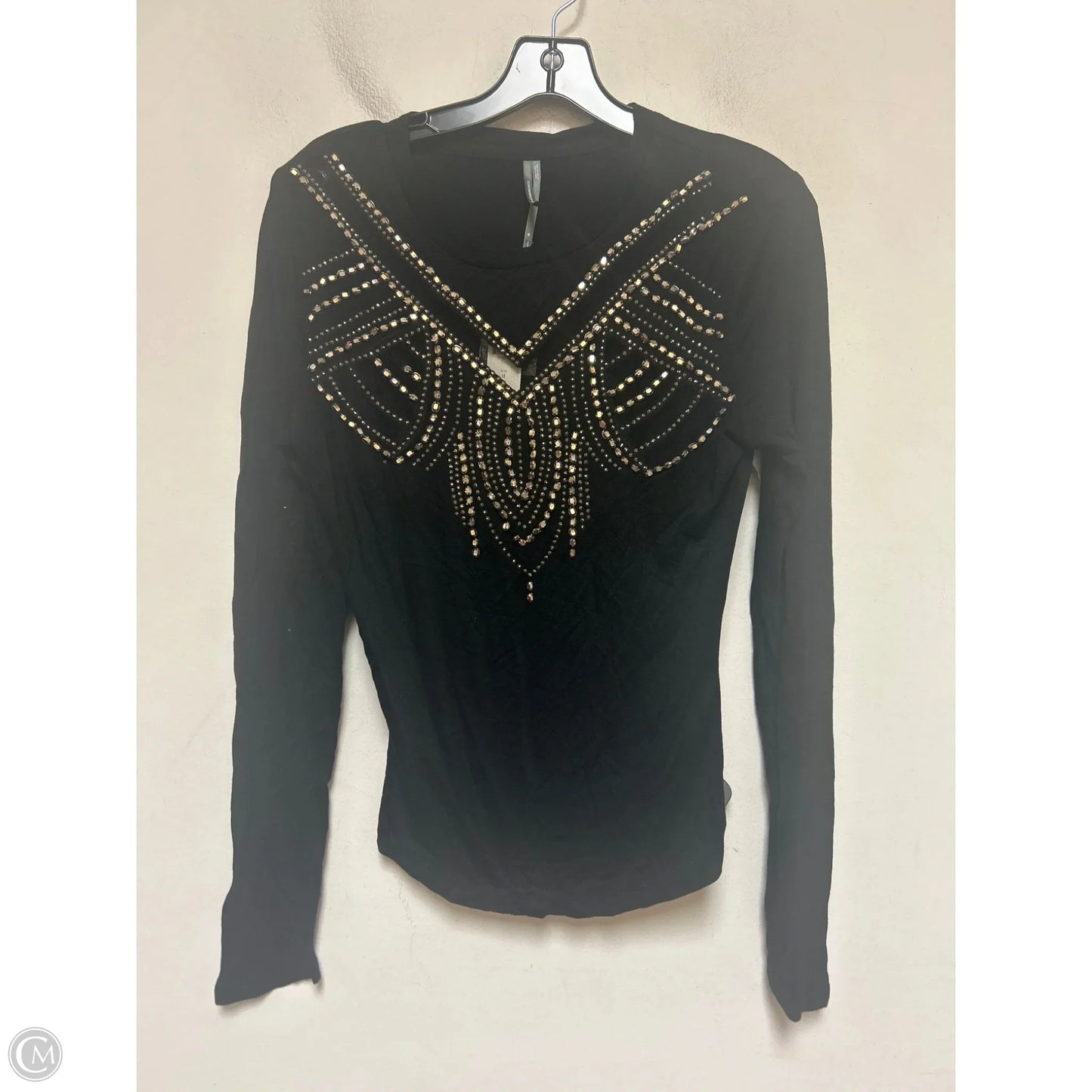 Top Long Sleeve By Anthropologie In Black, Size: M