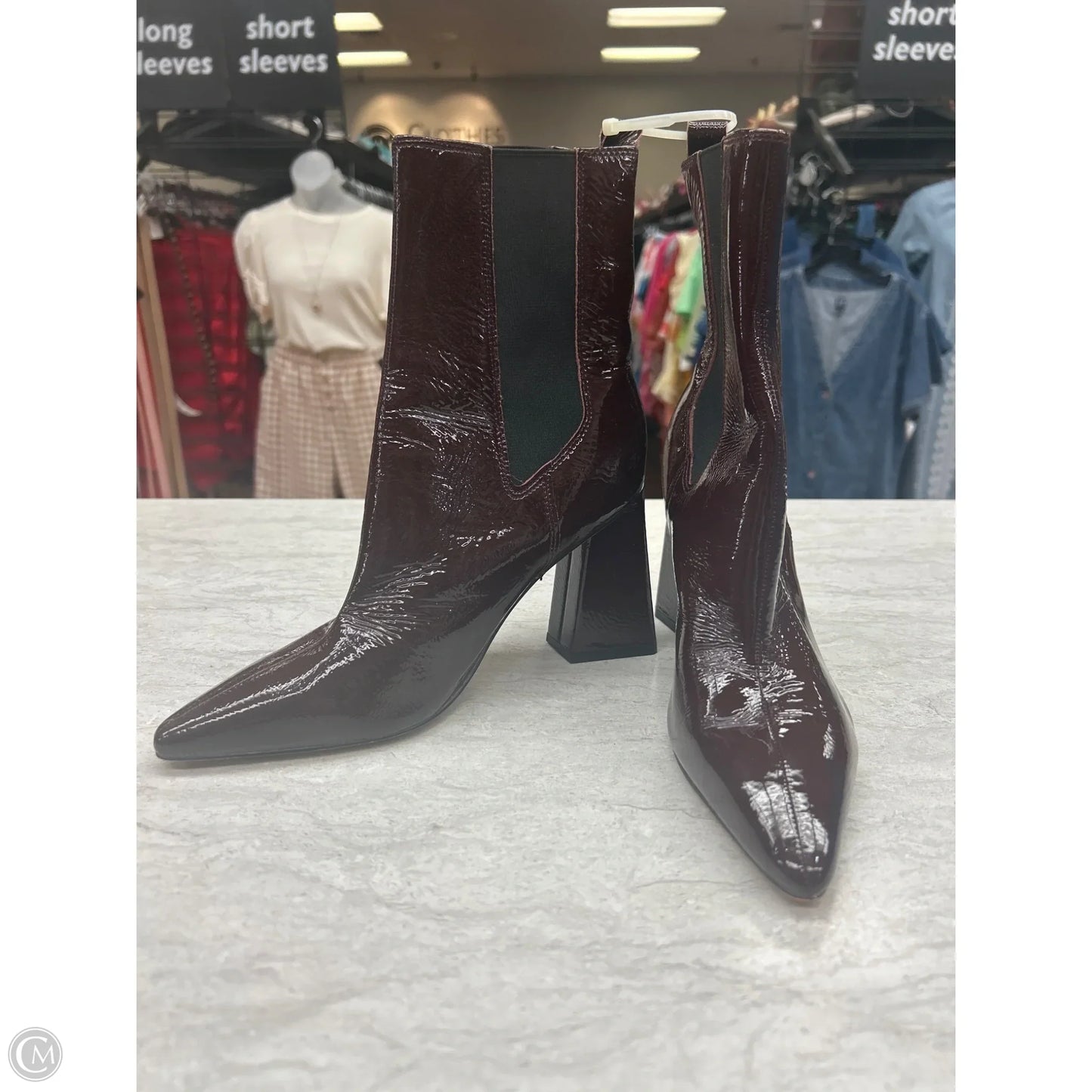 Boots Ankle Heels By Marc Fisher In Brown, Size: 7
