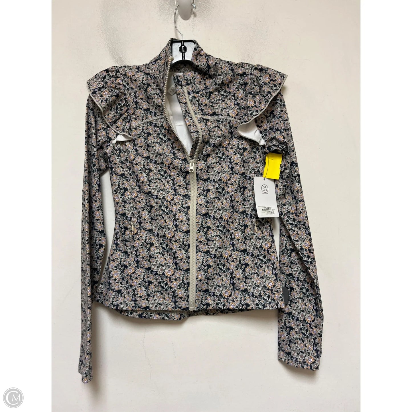 Athletic Jacket By Sage In Floral Print, Size: Xs