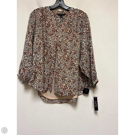 Top Long Sleeve By Zac And Rachel In Animal Print, Size: S