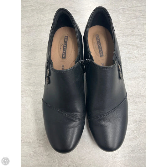 Boots Ankle Heels By Clarks In Black, Size: 9.5