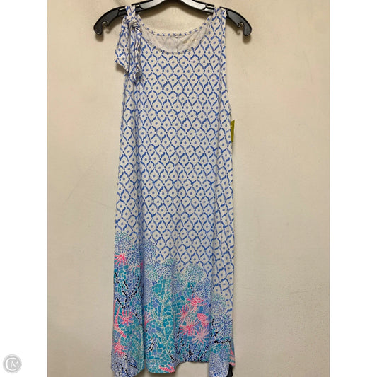Dress Designer By Lilly Pulitzer In Blue & White, Size: L