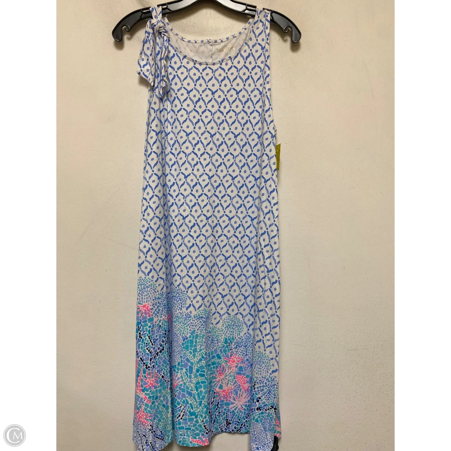 Dress Designer By Lilly Pulitzer In Blue & White, Size: L