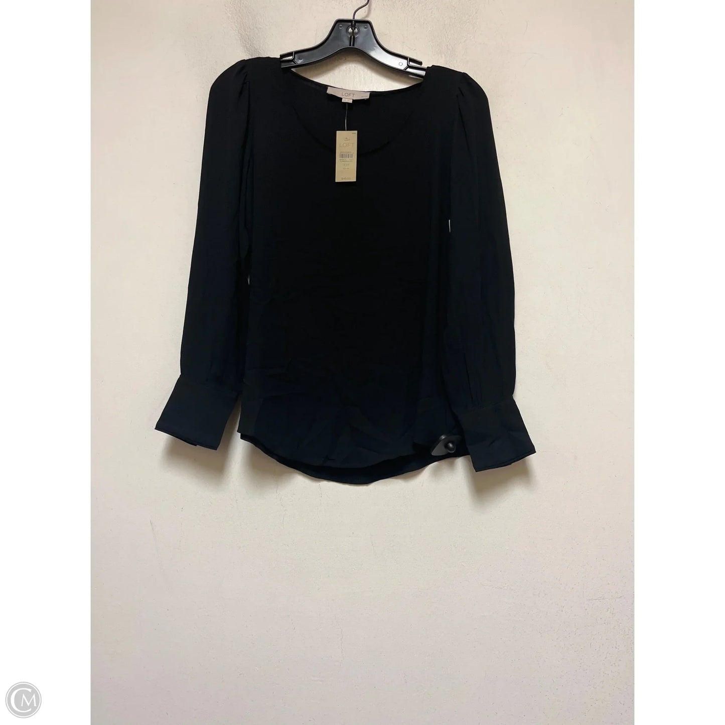 Top Long Sleeve By Loft In Black, Size: Xsp