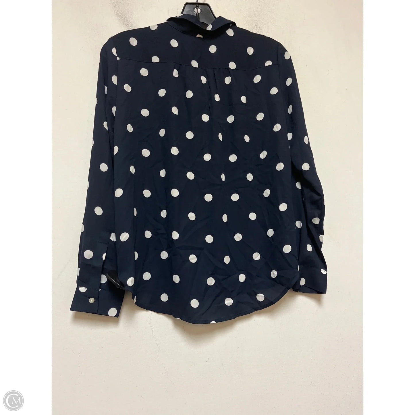 Top Long Sleeve By Loft In Polkadot Pattern, Size: Xsp