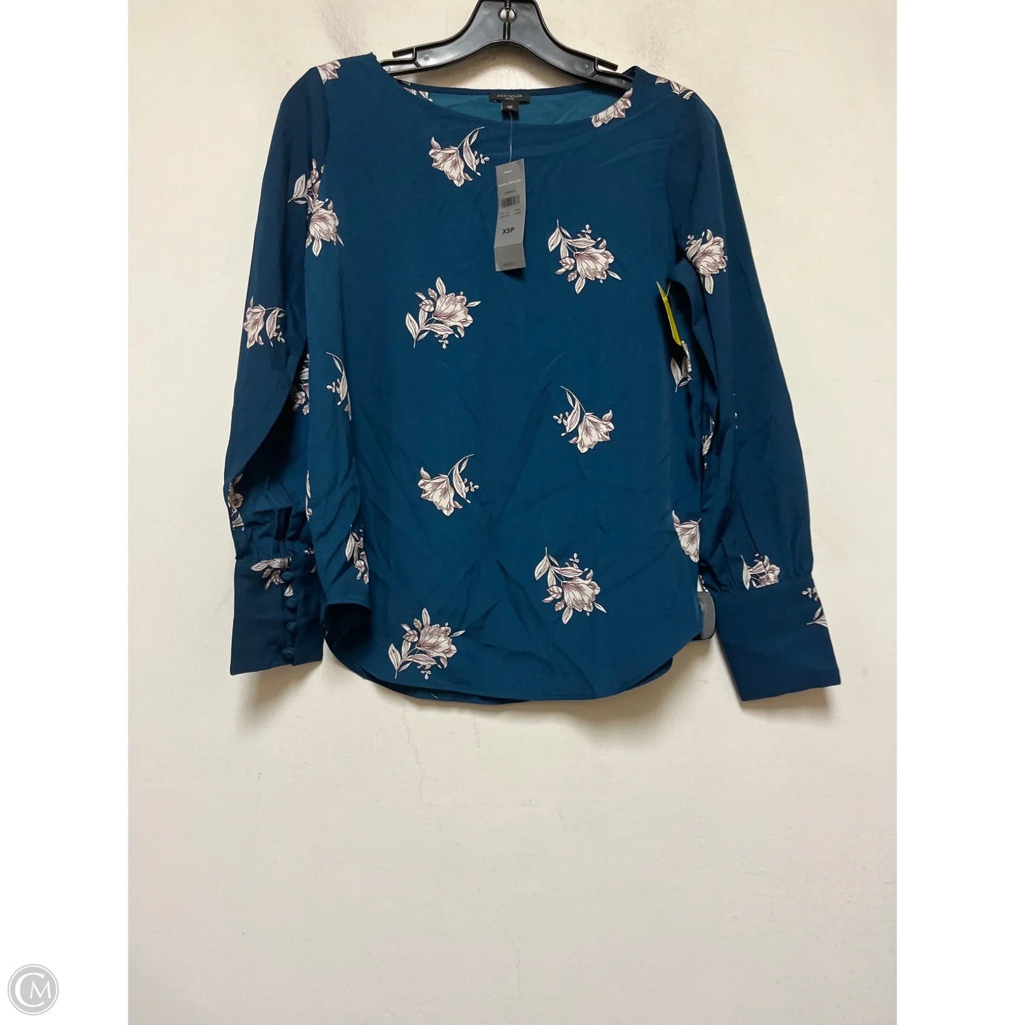Top Long Sleeve By Ann Taylor In Blue, Size: Xsp