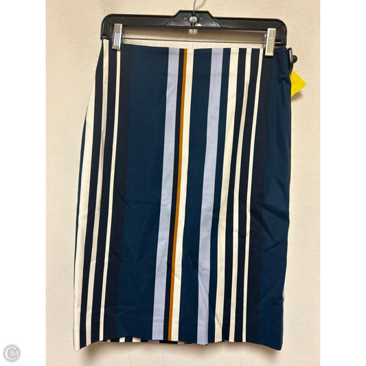 Skirt Midi By Ann Taylor In Striped Pattern, Size: 0