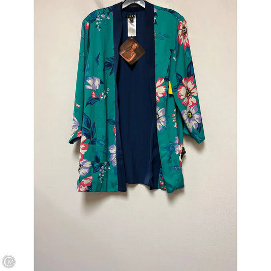 Cardigan By Clothes Mentor In Blue & Green, Size: L