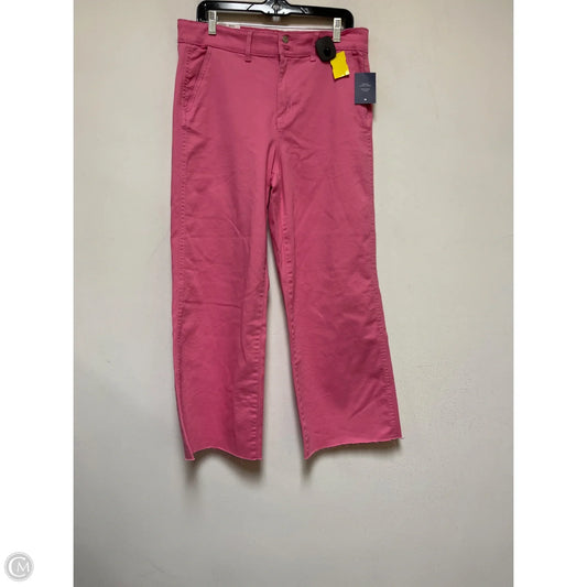 Jeans Wide Leg By Crown And Ivy In Pink Denim, Size: 12