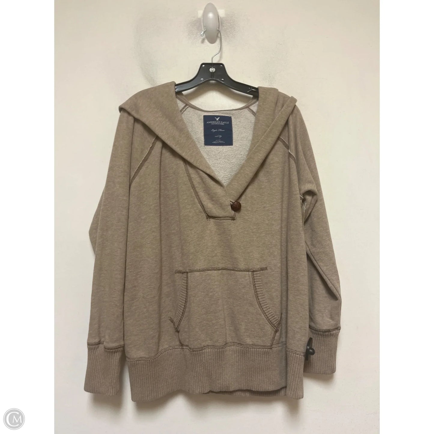 Sweatshirt Hoodie By American Eagle In Brown, Size: Xxl
