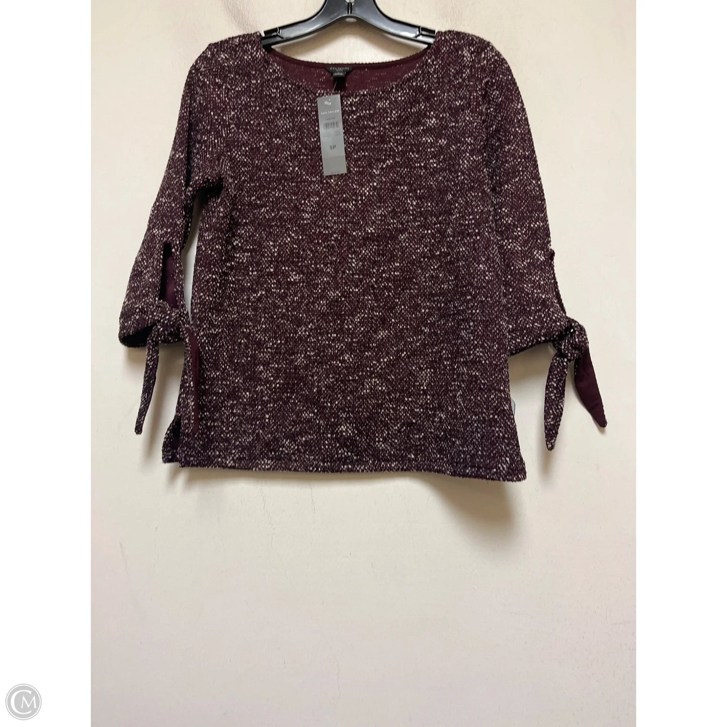 Top Short Sleeve By Ann Taylor In Purple, Size: Sp