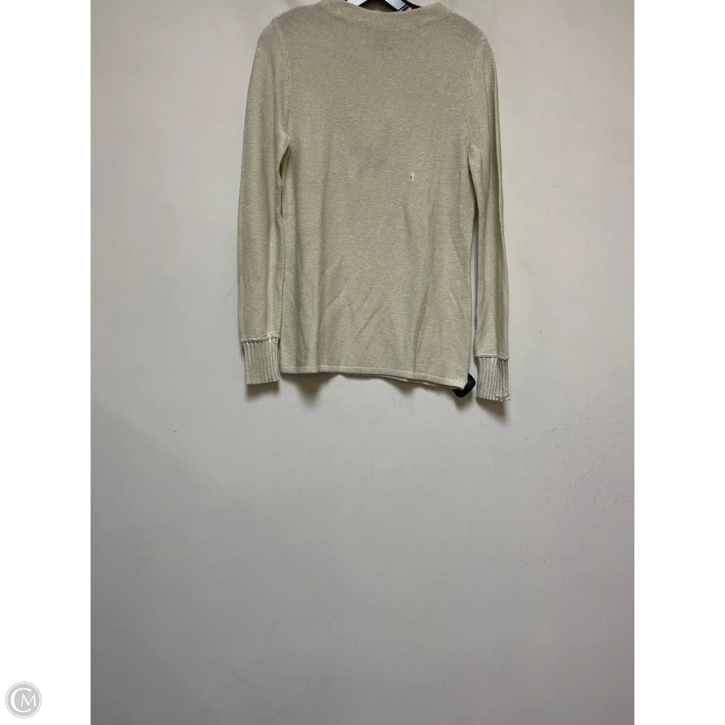 Top Long Sleeve By Ann Taylor In Cream, Size: S