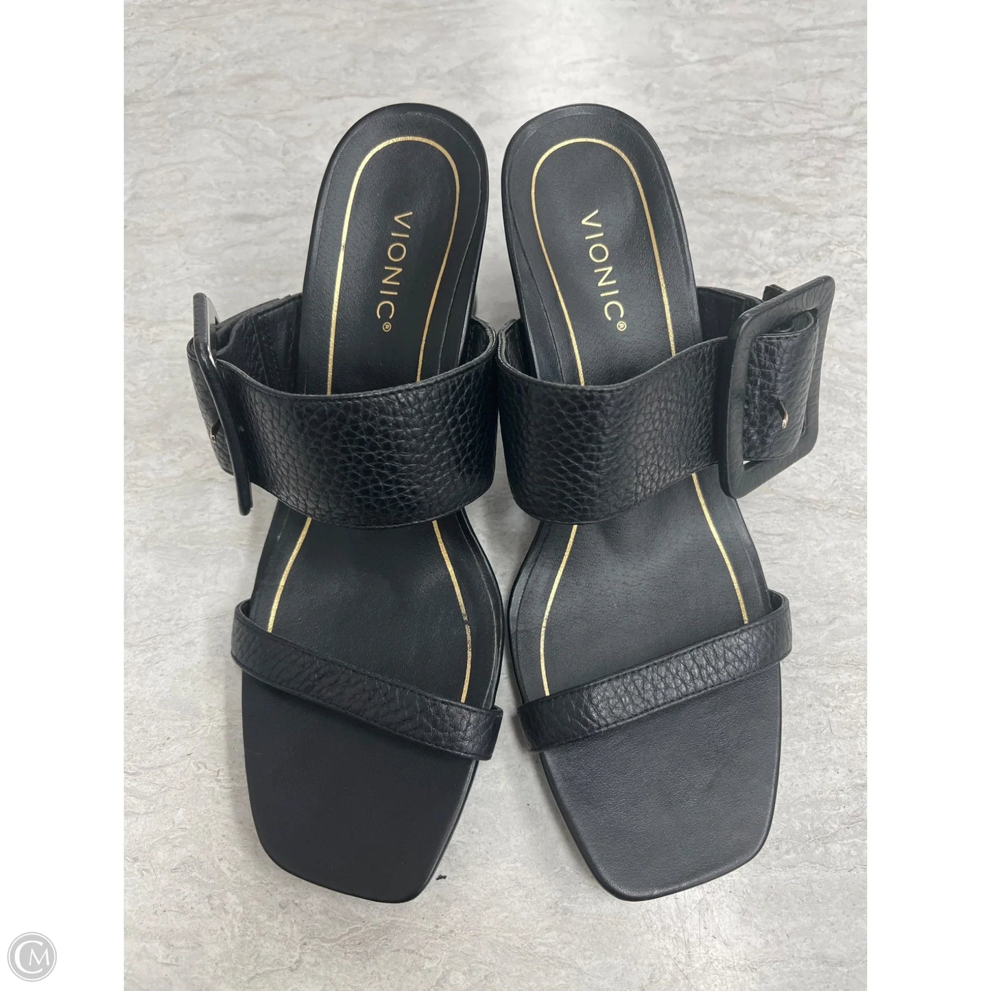 Sandals Heels Block By Vionic In Black, Size: 8