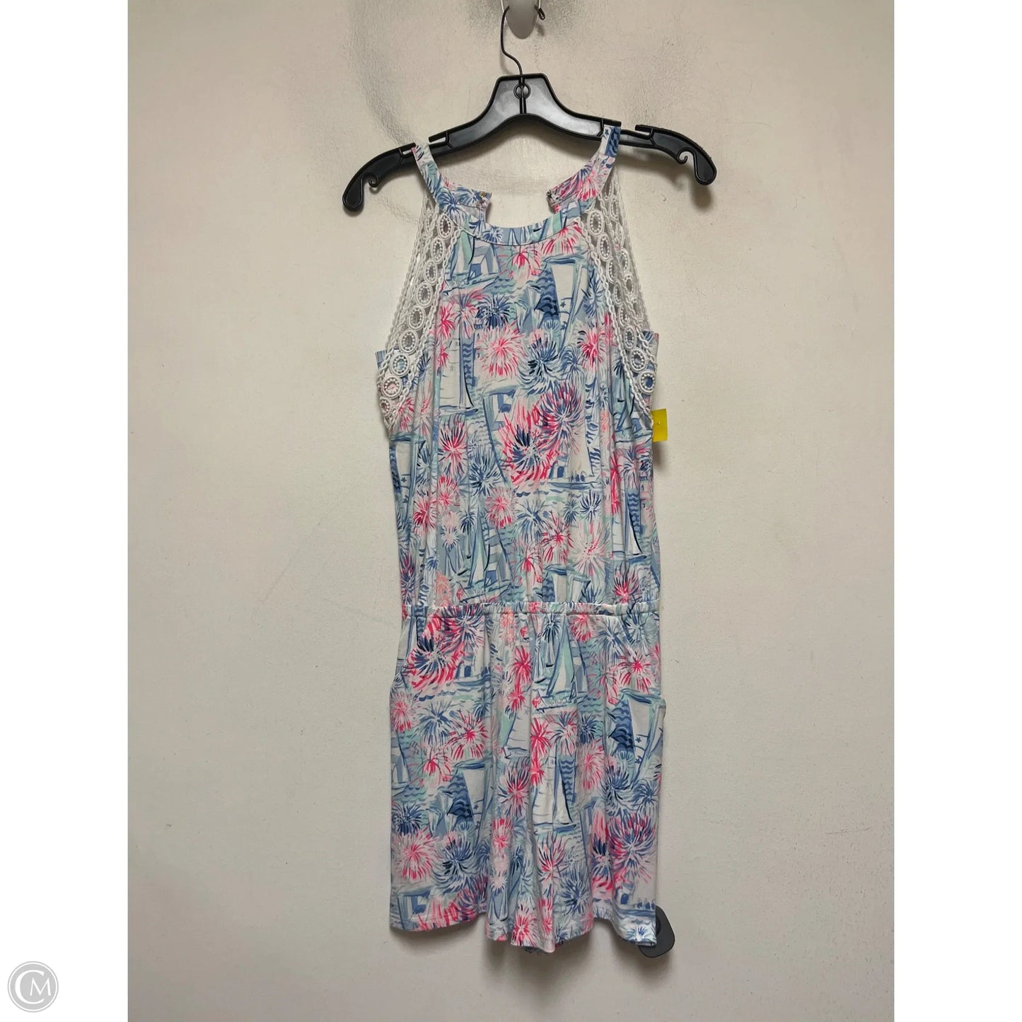 Romper Designer By Lilly Pulitzer In Blue & Pink, Size: Xs
