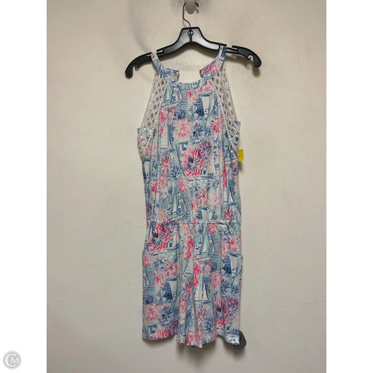 Romper Designer By Lilly Pulitzer In Blue & Pink, Size: Xs