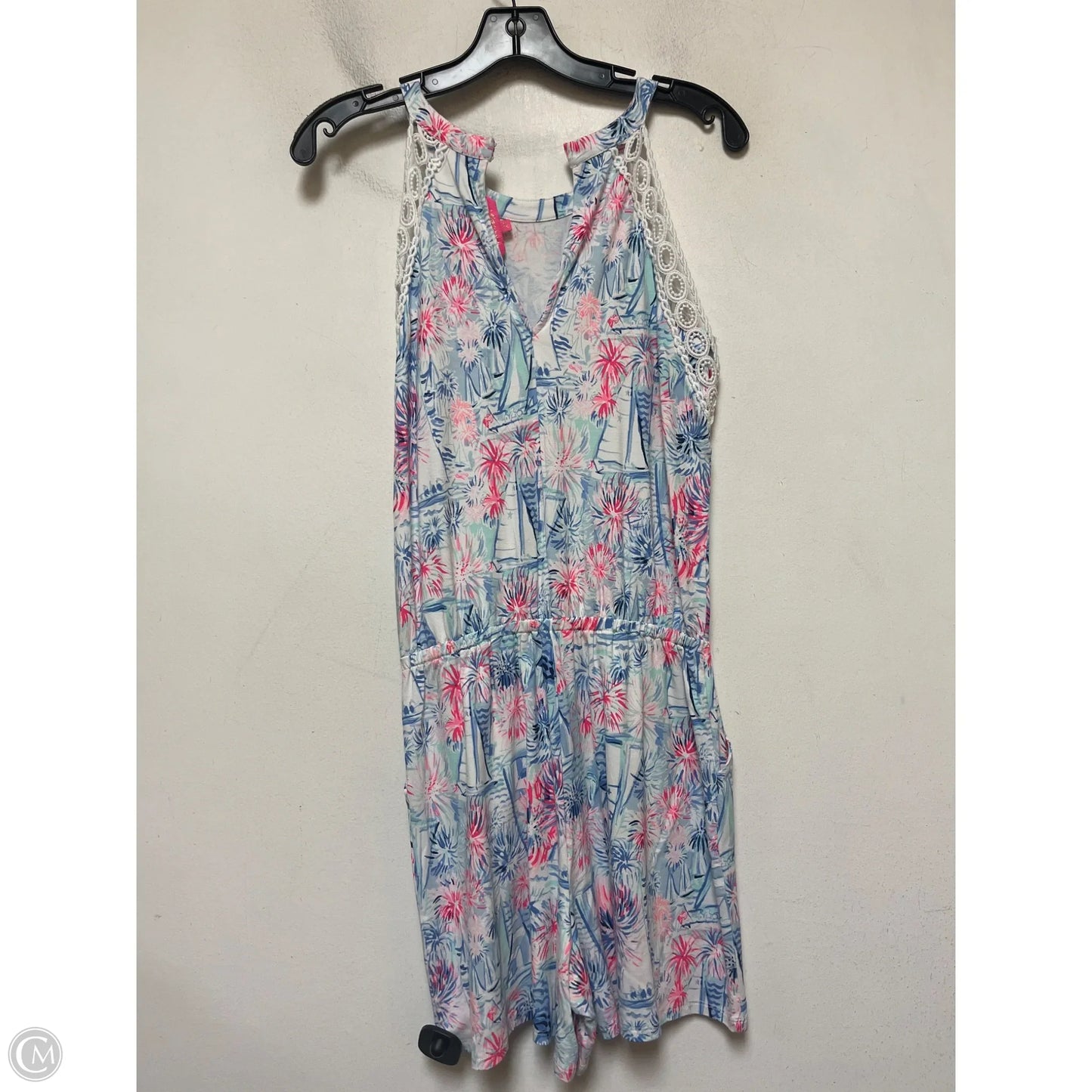 Romper Designer By Lilly Pulitzer In Blue & Pink, Size: Xs