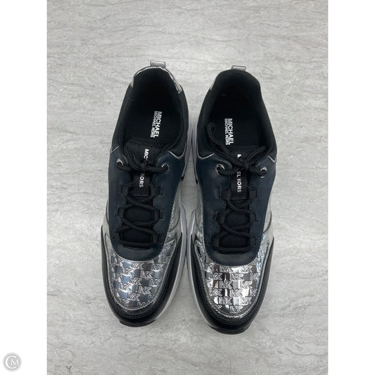 Shoes Sneakers By Michael By Michael Kors In Black & Silver, Size: 9