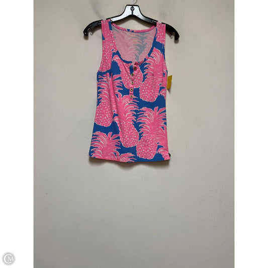 Top Sleeveless Designer By Lilly Pulitzer In Blue & Pink, Size: Xxs