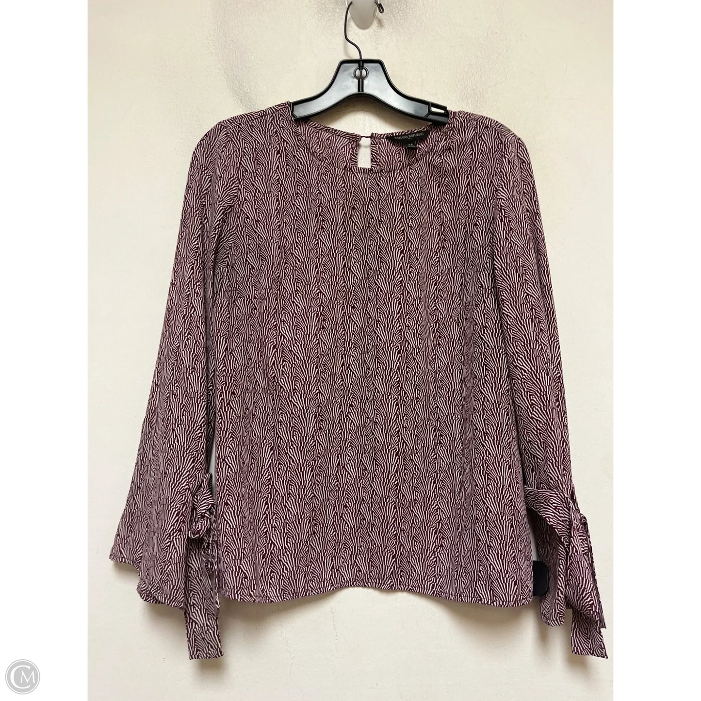Top Long Sleeve By Banana Republic In Maroon, Size: Sp