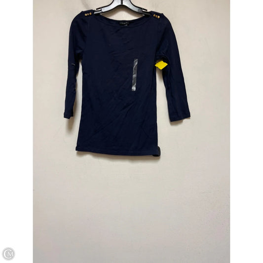 Top Short Sleeve Basic By Ann Taylor In Navy, Size: Xs