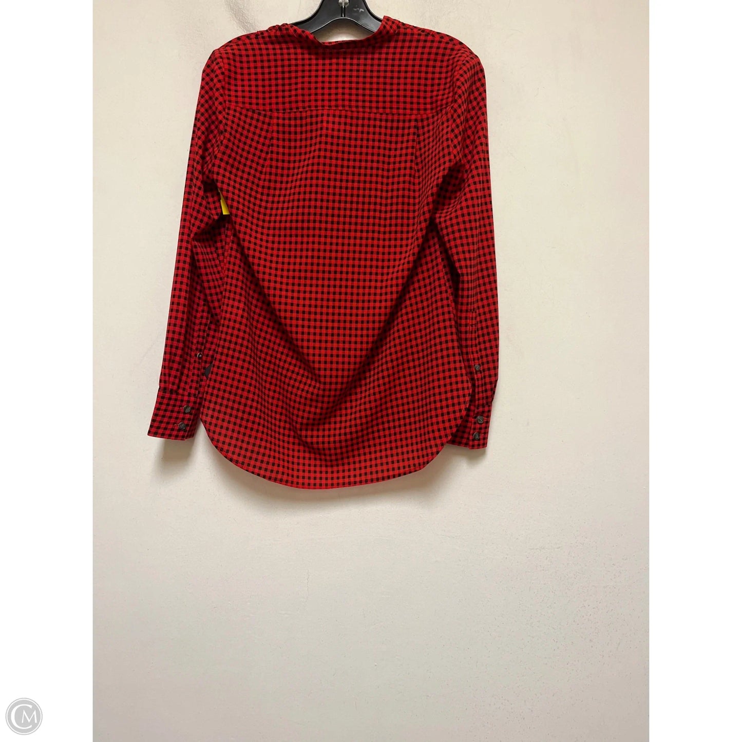 Top Long Sleeve By J. Crew In Plaid Pattern, Size: Xs