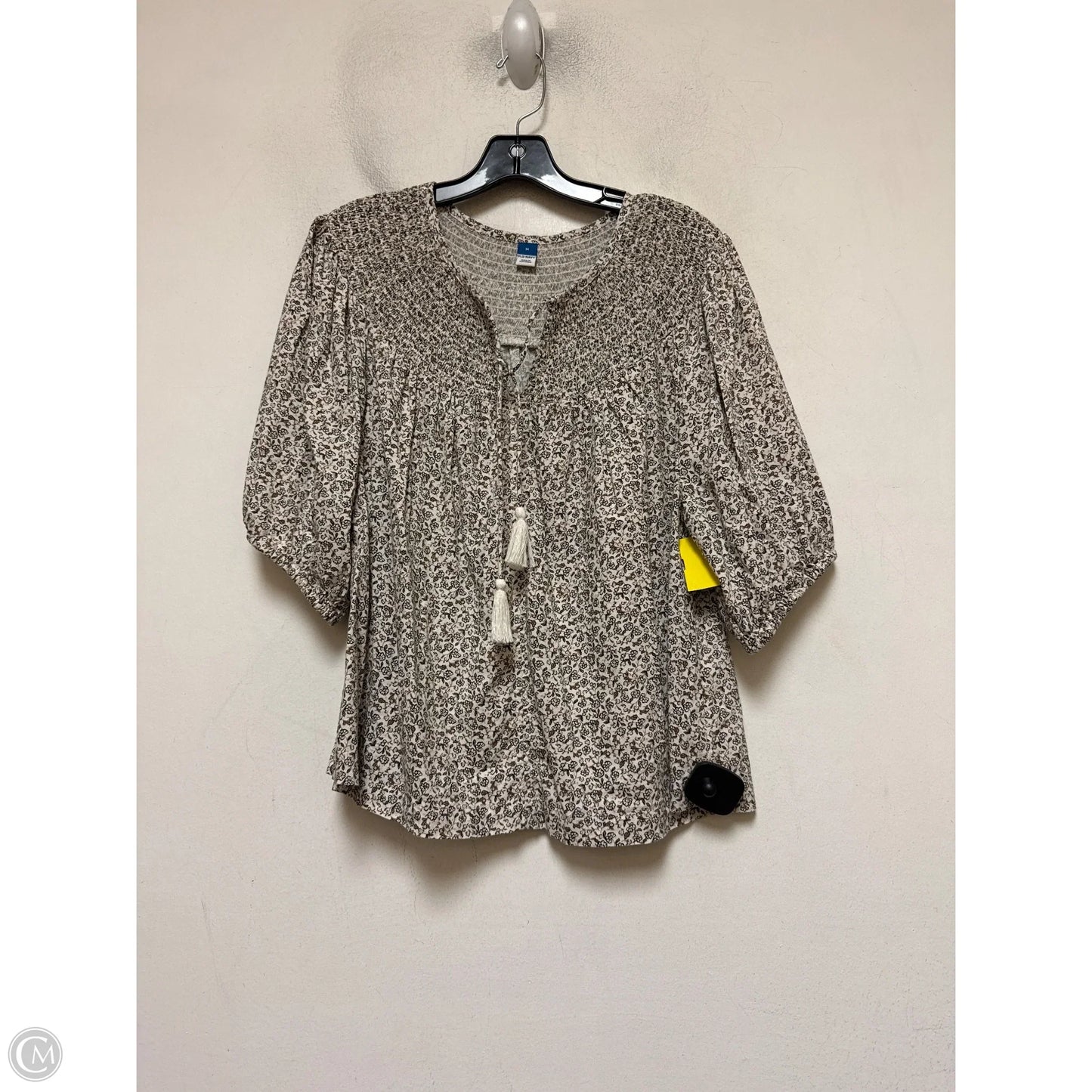 Top Short Sleeve By Old Navy In Floral Print, Size: M