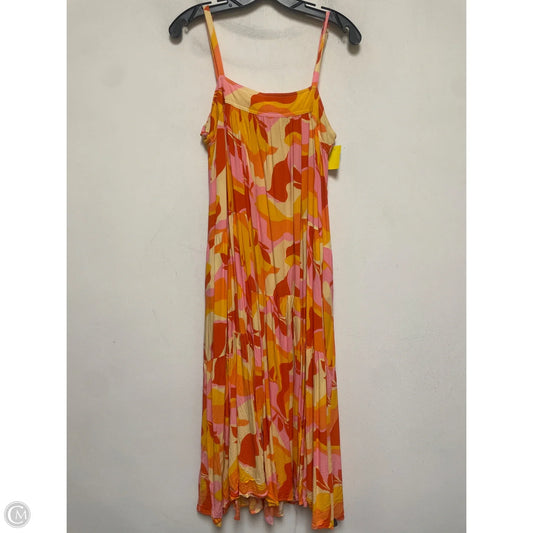 Dress Casual Maxi By Abel The Label In Orange & Yellow, Size: L