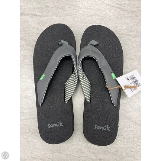 Sandals Flip Flops By Sanuk In Grey, Size: 8
