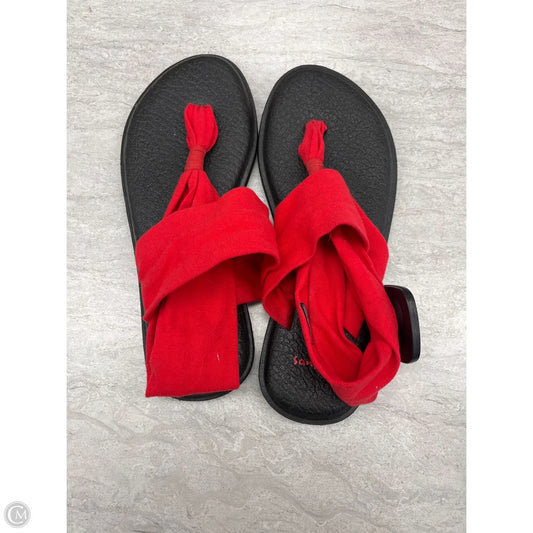 Sandals Flip Flops By Sanuk In Red, Size: 7