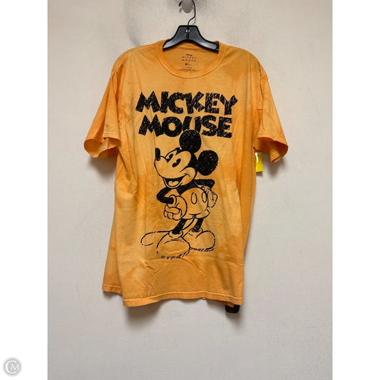 Top Short Sleeve Basic By Disney In Orange, Size: L