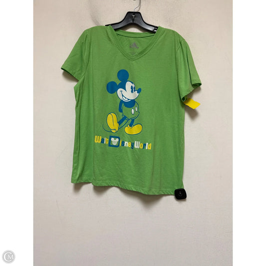 Top Short Sleeve Basic By Disney In Green, Size: L