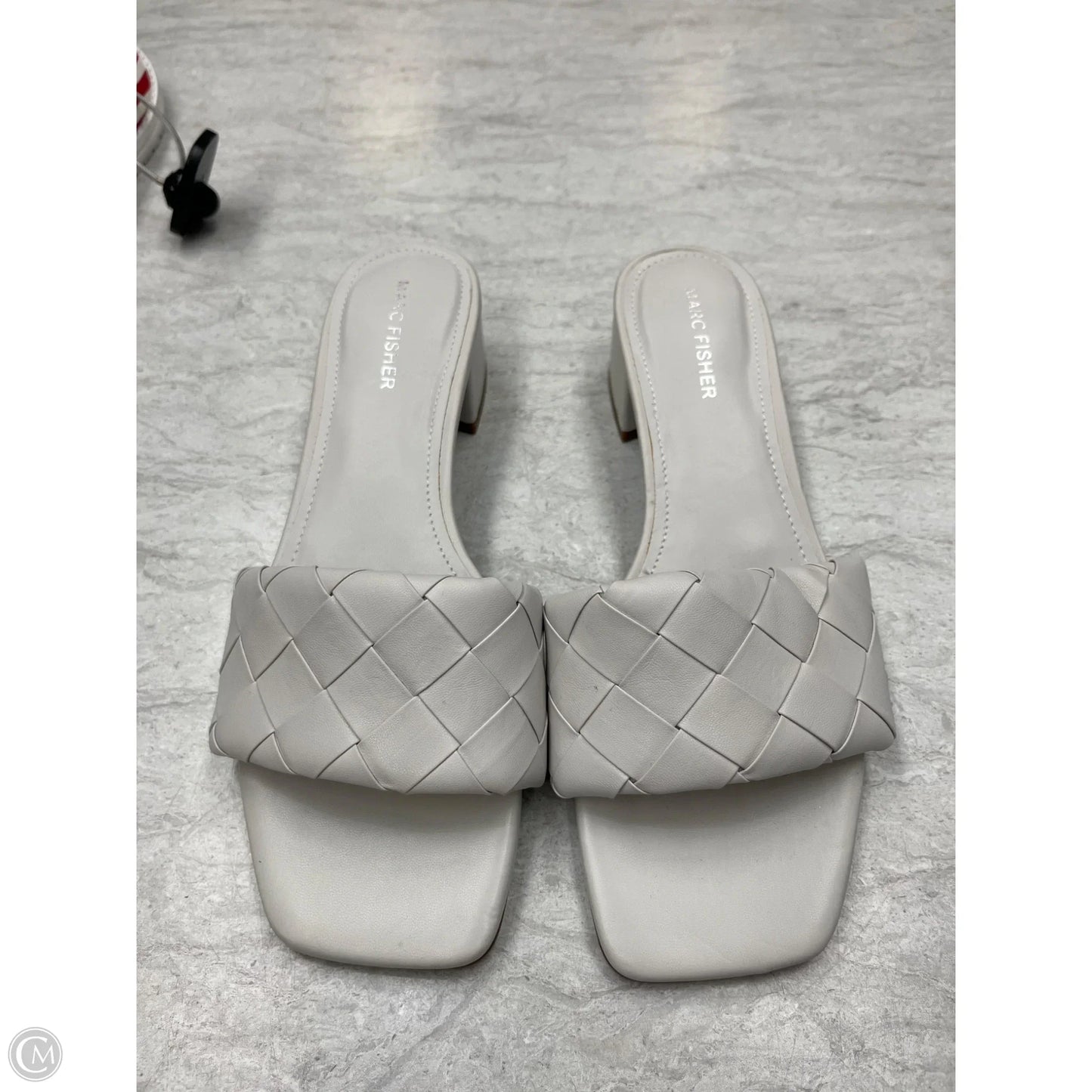 Sandals Heels Block By Marc Fisher In Grey, Size: 8.5