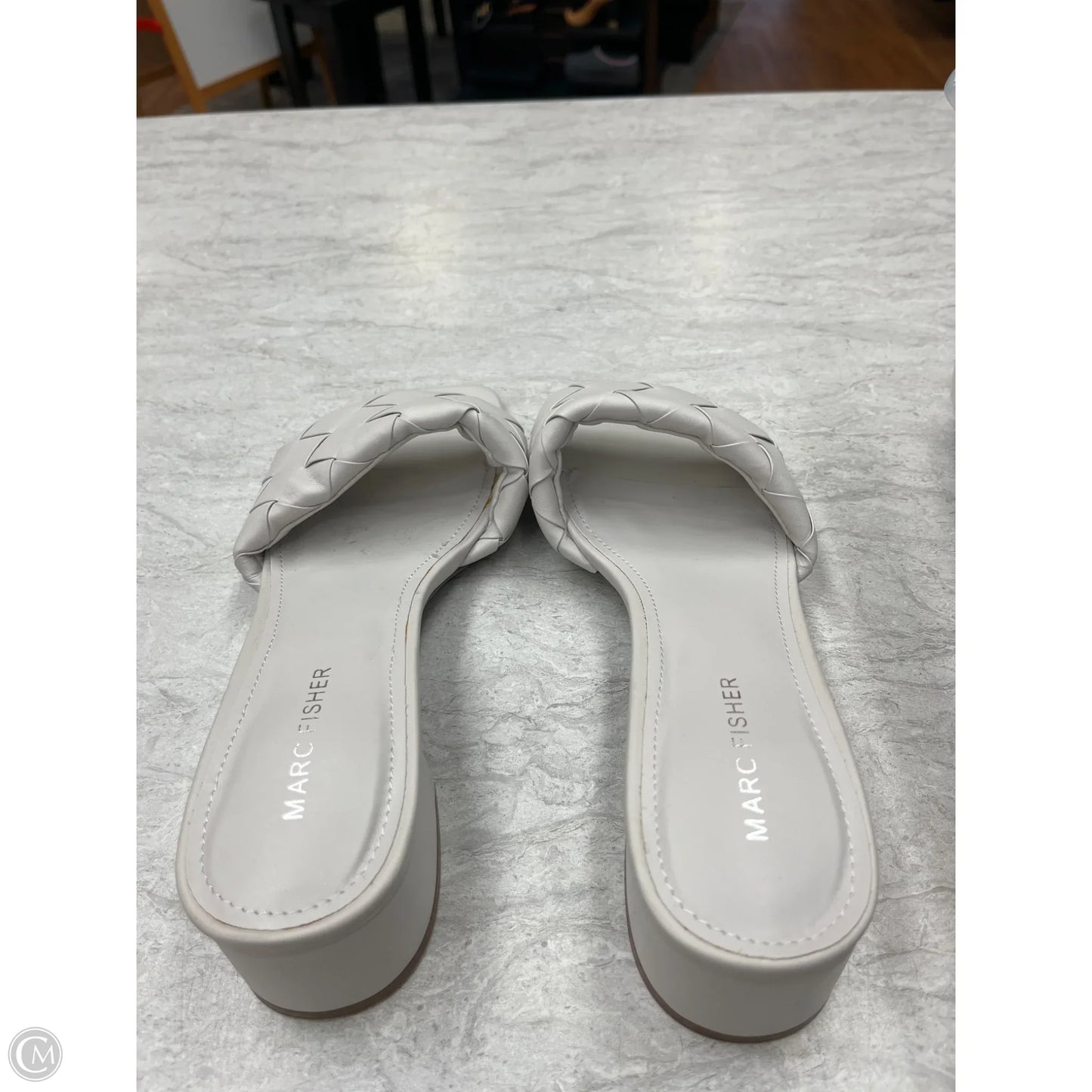 Sandals Heels Block By Marc Fisher In Grey, Size: 8.5