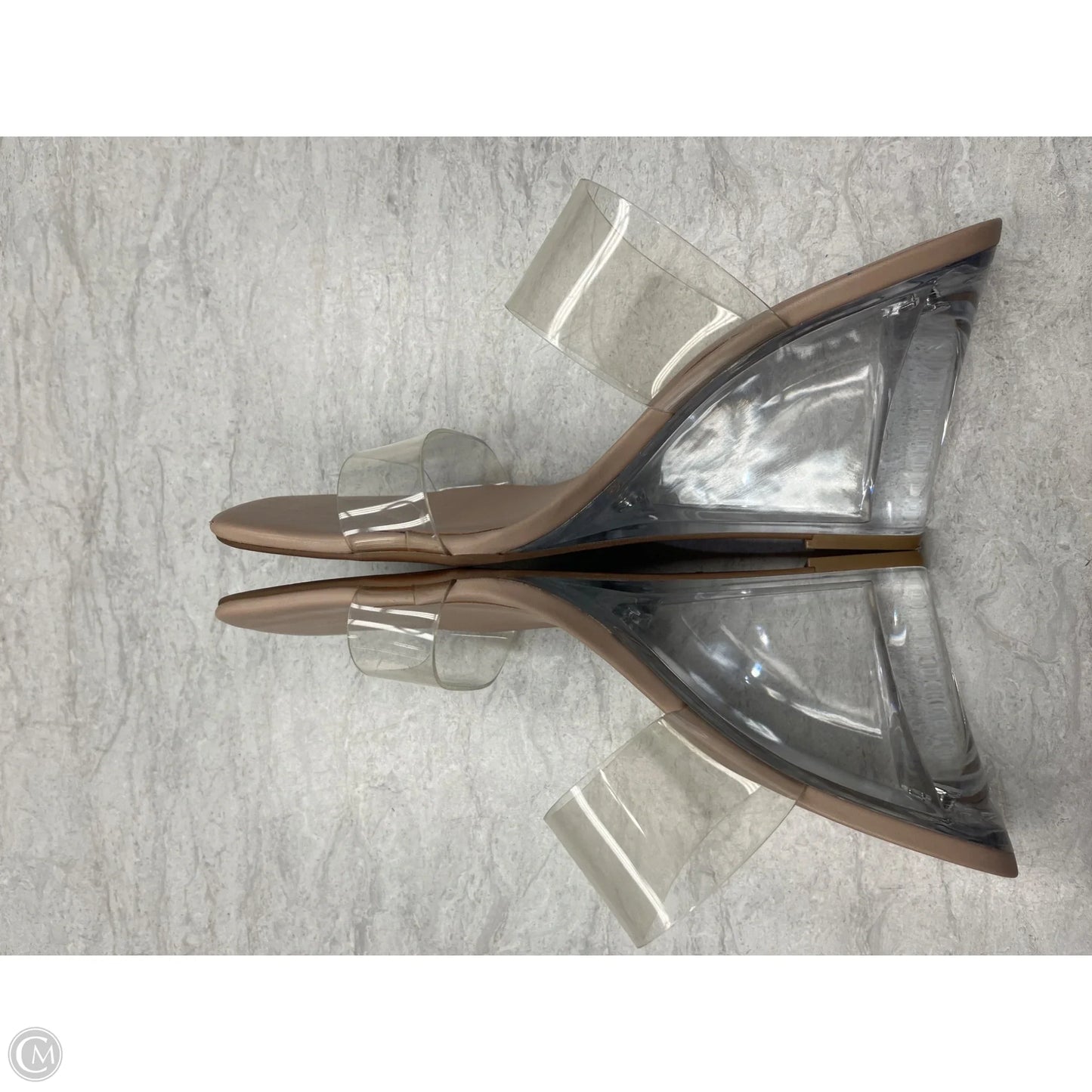 Sandals Heels Wedge By Inc In Clear, Size: 11